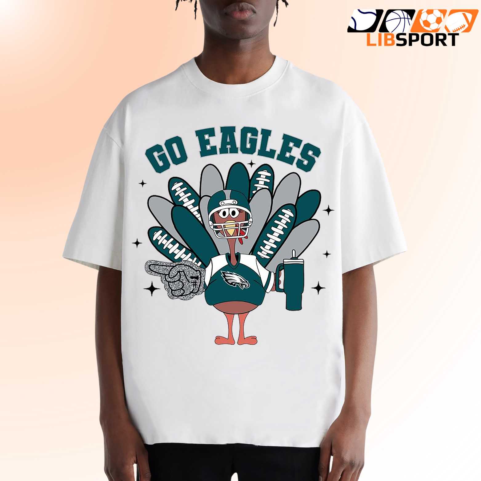 Philadelphia Eagles Thanksgiving T-Shirt, Go Eagles Football Turkey Tee, Unisex T-Shirt